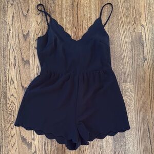 Lush Scallop Edge Romper NEW